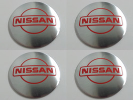 Nissan 6 - Set of 4 Metal Stickers for Wheel Center Caps Logo Badges Rims  - $24.90+