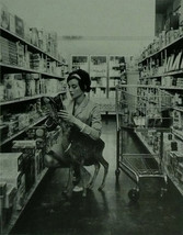 Audrey Hepburn, shopping with her pet deer  - Framed Picture 11 x 14 - £25.45 GBP