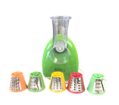 Electric Salad Shooter Food Slicer Ice Shaver 5 Blades Pusher Very Clean... - $40.02