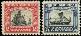 Scott 620-21 Mint NH 1925 Norse-American Issue Postage Stamps - £14.06 GBP