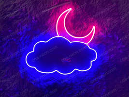 Cloud Moon | LED Neon Sign - £111.90 GBP+