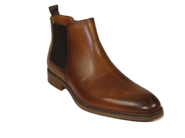Men's Slip On Boot STEVE MADDEN Leather Upper Plain Toe Montreux Tan image 11
