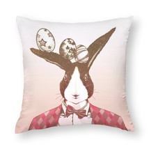 Mondxflaur Rabbit Decorative Pillow Case Covers for Couches Sofas Polyester - £8.75 GBP+