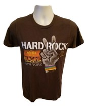 Hard Rock Cafe New York Imagine Theres No Hunger Womens Small Brown TShirt - £14.99 GBP