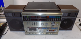 Vintage YORX M2685A AM FM Stereo Cassette Record Player with Speakers Read - $137.18