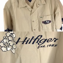 Vtg 90s Tommy Hilfiger Button Down Shirt Men&#39;s L Hawaiian Embroidered spell out - £22.20 GBP