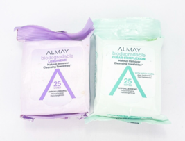 Almay Makeup Remover Longwear and Clear Complexion Cleansing Towelettes 25 ea - $11.60