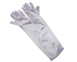 Bridal Prom Costume Adult Satin Gloves Lavender Solid Opera Length New Party - £10.06 GBP