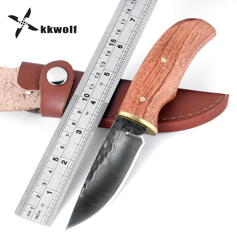 Handmade Camping  Practical Portable Fixed knives Outdoor Survival Rescue Tactic - £166.47 GBP