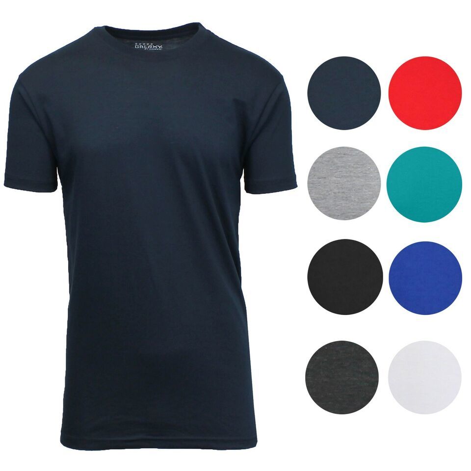 Men's Short Sleeve Crew Neck Tee Cotton T Shirt S M L XL 2XL 3XL 4XL 5XL 6XL
