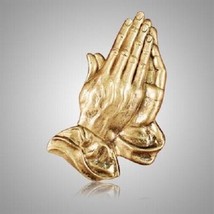 Brass Praying Hands Applique for Round Cremation Urn, Pewter Also Available - £55.94 GBP