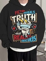 Men&#39;s Fiction Reveals Truth that Reality Obscure Robot Print Casual Hoodie - $30.00