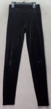 Kyodan Leggings Womens Size XS Black Velvet Polyester Flat Front Elastic... - $15.74