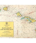 1970s Hawaiian Islands Placemat Depth Chart Maritime Nautical Signals DW... - $34.24 CAD
