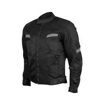 Black Mesh Motorcycle Jacket with Insulated Liner and CE Armor - £76.70 GBP+