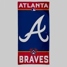 ATLANTA BRAVES  30&quot; X 60&quot; BEACH TOWEL NEW &amp; OFFICIALLY LICENSED - £17.80 GBP