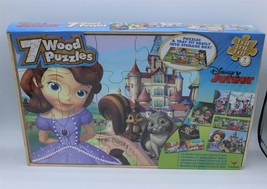 Disney Junior 7 Wood Puzzles - New - Sealed - £11.86 GBP