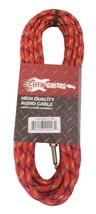 Effin Guitars FNG20VTRD - 20FT 1/4&quot; Red Vintage Tweed Instrument Cable - NEW - £28.93 GBP