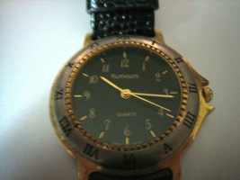 Vintage Rumours Quartz Wrist Watch w/Black Embossed Leather Band - £8.17 GBP