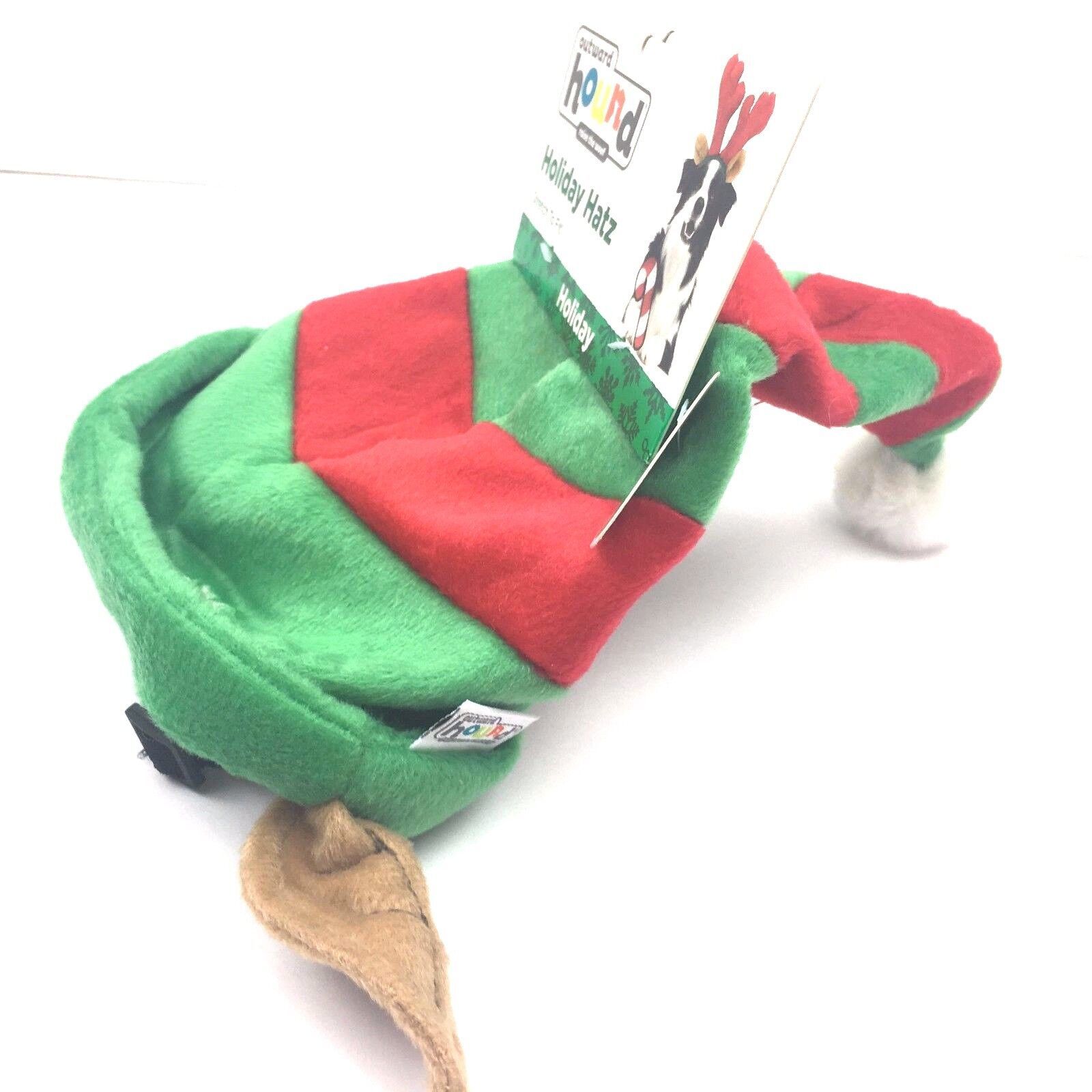 Pet Christmas Elf Hat with Ears Dog Christmas Costume Outward Hound Red Green - $12.98