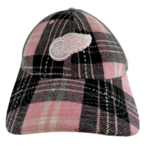 Detroit Red Wings Hat Cap Pink Check Plaid Strap Back New Era - $14.00