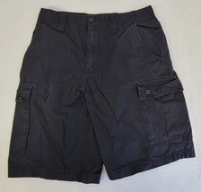 Beverly Hills Polo Club Men&#39;s Cargo Shorts Size 32 Black 100% Cotton - £14.16 GBP