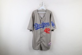 Vintage Majestic Mens 48 Distressed Jackie Robinson LA Dodgers Baseball Jersey - £54.96 GBP