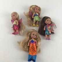 Glimma Girlz Princess Girls Mini Fashion Dolls 4&quot; Toy Lot Butterfly Mermaid Zuru - £15.47 GBP