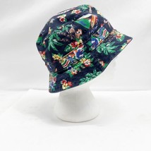 Polo Ralph Lauren Tropical Hawaiian Bear Print Bucket Hat Cap Blue Unisex S/M - £64.76 GBP
