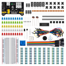 Electronic Fun Kit Bundle with Power Supply Module, Breadboard, Resistor, Capaci - £15.93 GBP