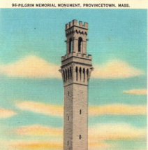 Pilgrim Memorial Monument Provincetown Massachusetts Postcard Vintage - £10.10 GBP