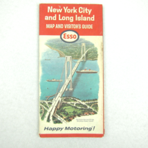 Vintage 1965 ESSO New York Long Island Road Map Visitor Sight Seeing Tour Guide - £15.62 GBP
