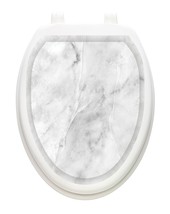 Toilet Tattoo Calcutta Marble Return Vinyl Removable Reusable Lid Decoration - £17.58 GBP