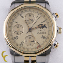 Tissot Two Tone PR 100 Automatic Chronograph Moonphase Watch Valjoux 7750 C451 - £2,808.40 GBP