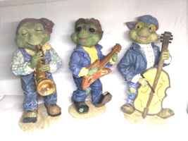 Jazz/Rockin&#39; Turtle / Frog Trio Music Group! Resin Figurines 10&quot; Tall - FAST SHP - £23.79 GBP