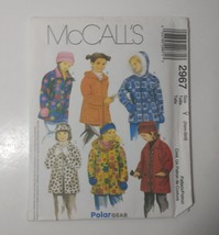 McCall's 2967 Size Xsm-Sml Girls' Unlined Jacket Hat - $12.86