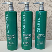 Set of 3 Crabtree Evelyn Shampoo Conditioner Shower Gel Jumbo 15 fl oz 4... - $110.48