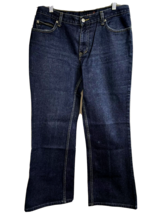 Roxy Womens Relaxed Blue Denim Bootcut Jeans Sz 11 Dark Wash 5 Pockets 32x29 - £10.11 GBP