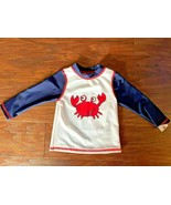 new CAT &amp; JACK baby boy sz 6-9 months LONG SLEEVE SWIM SHIRT crab swimmi... - $9.80