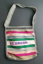 Crossbody Bag Hippie Boho Ecuador Woven Multi Colored - £18.93 GBP