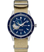 SEIKO SSA453 Presage Style60s Men&#39;s Automatic Watch (Blue/Tan Suede) - $764.99