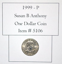 1999 P Susan B Anthony Dollar, # 5106, rare coins, silver coins, vintage... - $33.25