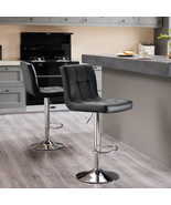 Modern Set Of 2 Barstools Adjustable Height Stools Counter Swivel Barsto... - $1,779.80 MXN