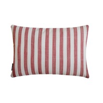 Lush Lines Red - Red Cotton Holiday Striped Lumbar Pillow Cover - $455.21 MXN+