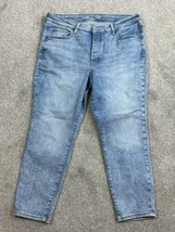 Sz 16 OG Straight High Rise Blue Jeans Extra Stretch from Old Navy Smoot... - £14.63 GBP