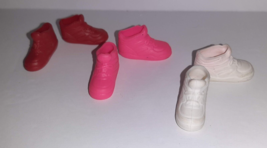 Barbie Doll x3 High Top Tennis Shoes Sneakers PINK WHITE &amp; RED 80s 90s - £6.25 GBP