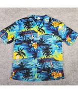 Vintage Royal Creations Hawaiian Aloha Shirt Mens Large Sunset Palm Tree... - $35.95