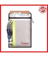 Ultimate Fireproof Document Bag with Waterproof Zipper &amp; Two Pocket Desi... - $42.68 CAD