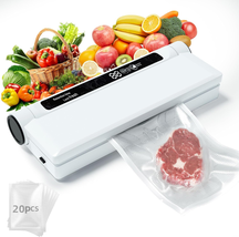 Food Vacuum Sealer Machine, 75KPA Strong Suction, Dry/Wet Modes, 20 Vacu... - $50.25 CAD