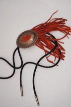 Western Style Leather Bolo Tie Clasp - £19.75 GBP